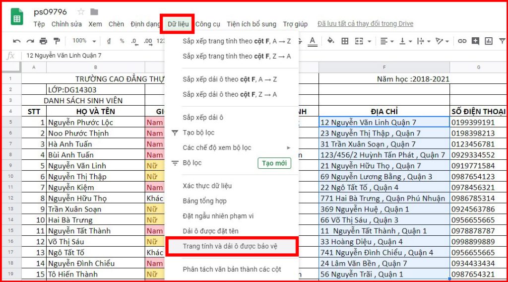 Cách đặt mật khẩu bảo vệ Google Sheets [2024]