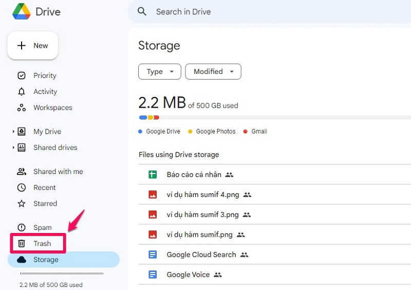 Cách xóa dữ liệu vĩnh viễn trong Google Drive bằng máy tính